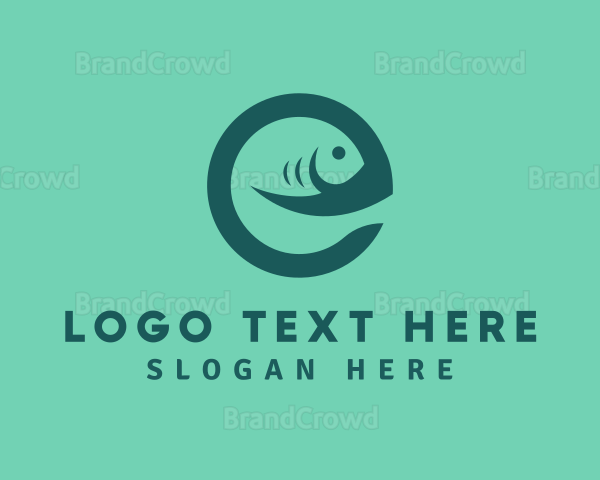 Fish Letter E Logo