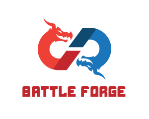 Fight - Dragon Letter CD logo design