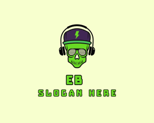 Beatbox - Headphones Skull Musician logo design