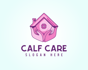 Pink Support Care Home logo design