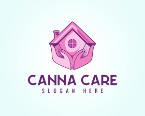 Pink Support Care Home logo design