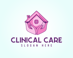 Pink Support Care Home logo design