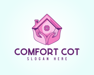 Pink Support Care Home logo design