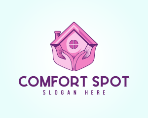 Pink Support Care Home logo design