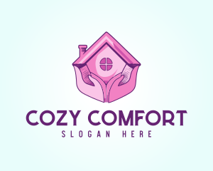 Pink Support Care Home logo design