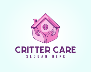 Pink Support Care Home logo design