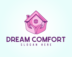 Pink Support Care Home logo design