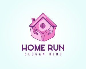 Pink Support Care Home logo design