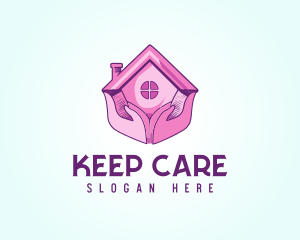 Pink Support Care Home logo design