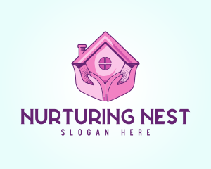 Pink Support Care Home logo design