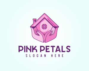 Pink Support Care Home logo design