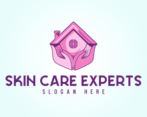 Pink Support Care Home logo design