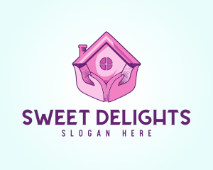 Pink Support Care Home logo design