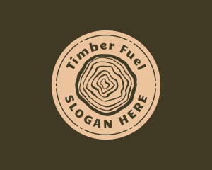 Log Ring Timber Wood logo design