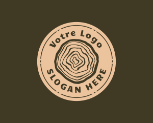 Native - Log Ring Timber Wood logo design