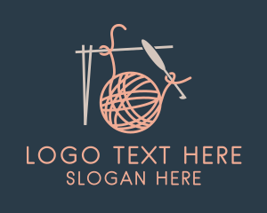 Knitter - Crochet Thread Yarn logo design