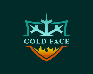 Cold Snowflake Fire logo design