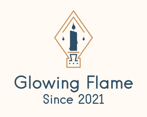 Diamond Candle Light logo design