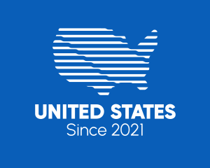USA United States Map logo design