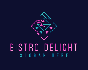 Neon Beach Margarita logo design