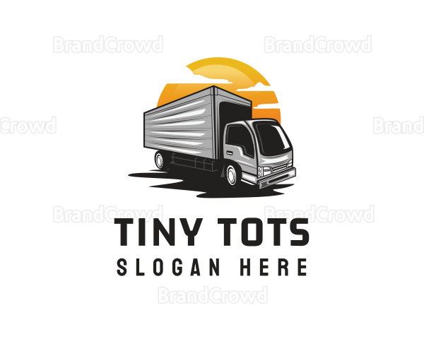 Closed Van Transport Courier Logo