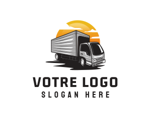 Express - Closed Van Transport Courier logo design