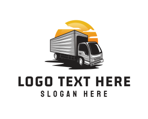 Transport - Closed Van Transport Courier logo design