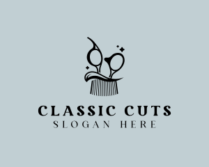 Haircut Barber Grooming logo design