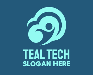 Teal Cloud Network logo design