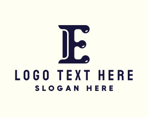Letter E - Startup Plumbing Letter E Company logo design