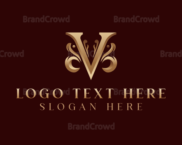 Elegant Fashion Boutique Letter V Logo