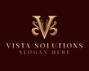 Elegant Fashion Boutique Letter V logo design