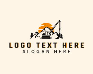 Builder - Mountain Crane Heavy Equipment logo design