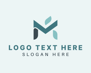 Leaf - Marketing Leaf Letter M logo design