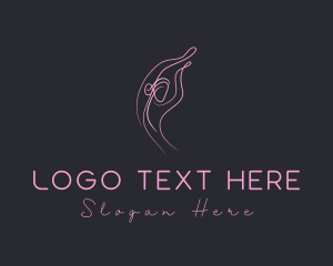 Pilates - Pink Feminine Stretching logo design