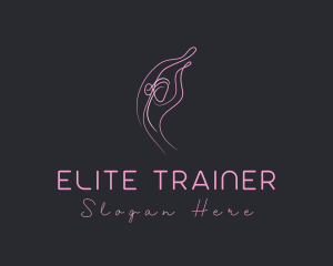 Pink Feminine Stretching logo design