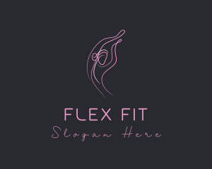 Stretching - Pink Feminine Stretching logo design