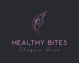 Pink Feminine Stretching logo design