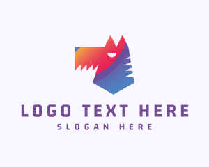 Wolf - Gradient Wild Wolf logo design