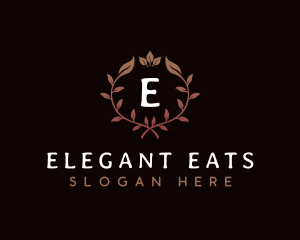 Elegant Wreath Plants logo design