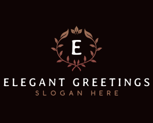 Elegant Wreath Plants logo design