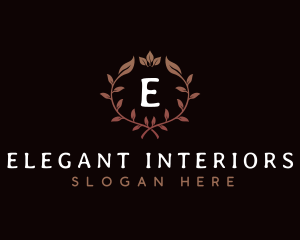 Elegant Wreath Plants logo design