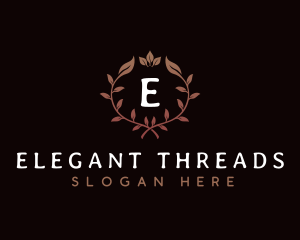 Elegant Wreath Plants logo design