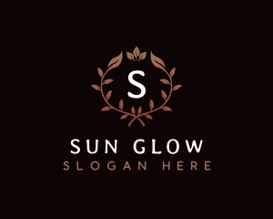 Tanning - Elegant Wreath Plants logo design