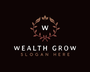 Elegant Wreath Plants logo design