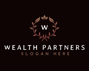 Elegant Wreath Plants logo design