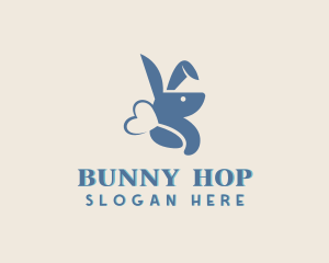 Pet Bunny Heart logo design