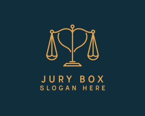 Jury - Heart Justice Law logo design