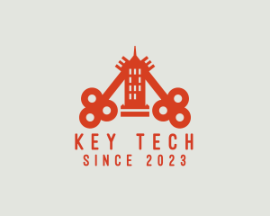 Building Key Tower logo design