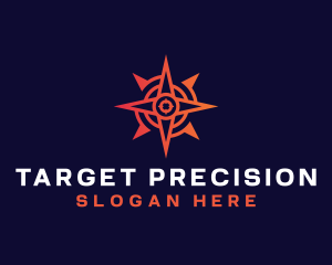 Shooting - Target Compass Navigation logo design